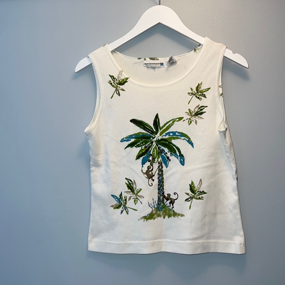 Cute Weekend Clothes Line Tank Top M